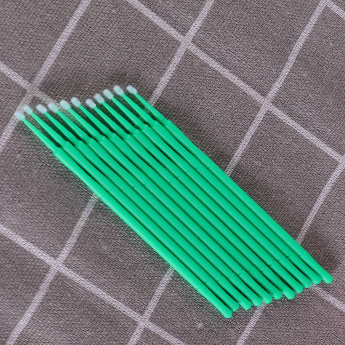

100pcs Disposable Micro Applicator Brush Eyelash Extension Cotton Swabs 2Mm Diameter Green Non-Linting For Makeup Nail Art