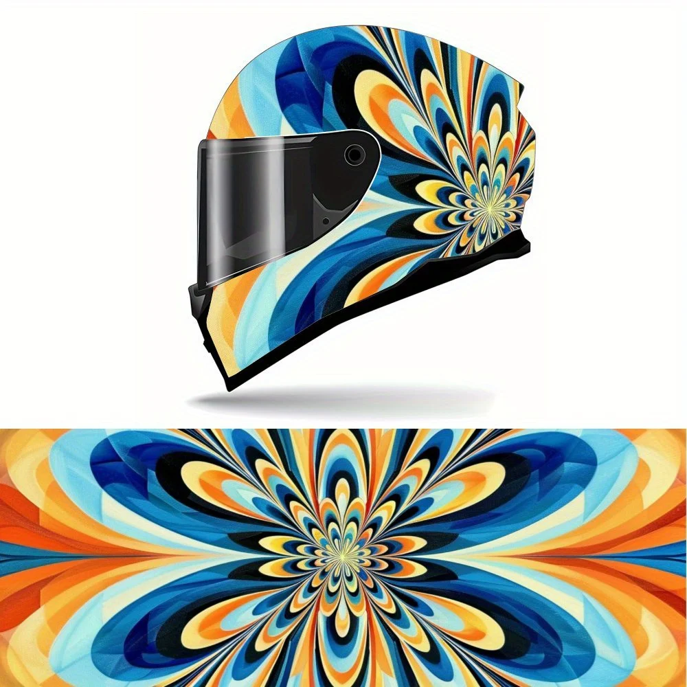 

Cool Pattern Design Full Face Helmet Sticker - Durable PVC Art Style Motorcycle Racing Helmet Decorative Sticker, Custom Fit, Sc