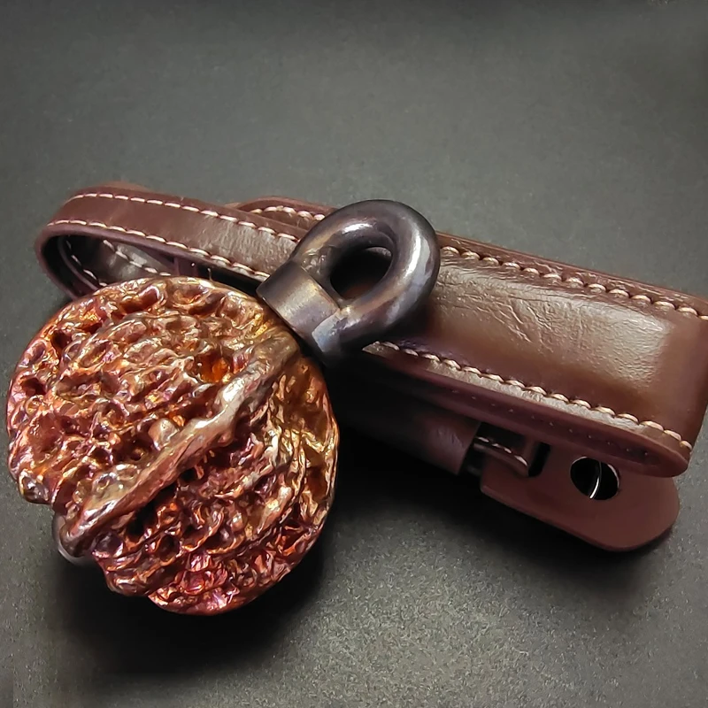Purple Copper Bone Flower Armor Breaking Hammer Accessories Outdoor Portable EDC Hammer Head Car Window Breaking Defense Tool