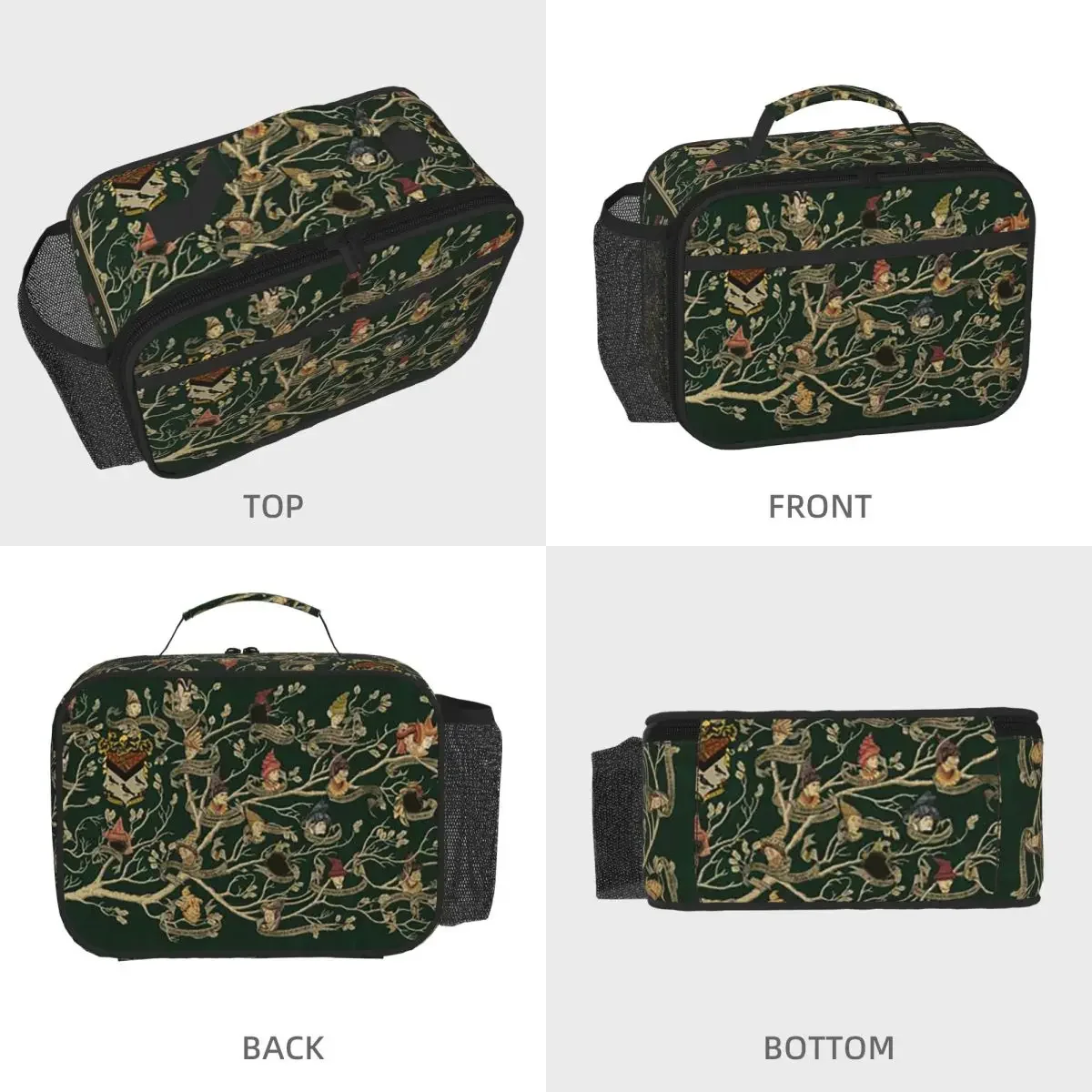 Noble House Of Black Family Tree Insulated Lunch Bag for Women Office Cooler Thermal Food Box Tote Lunch Boxes Container