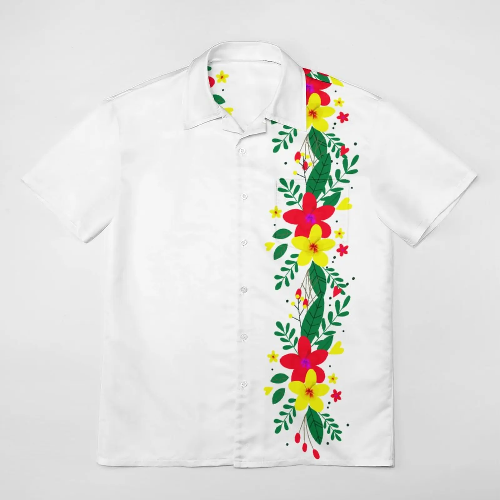 2022 Summer Fashion Breathable Short Sleeve Soft Comfortable Tops Polynesian Samoan Tongan Tribal Design Casual Shirts for Men