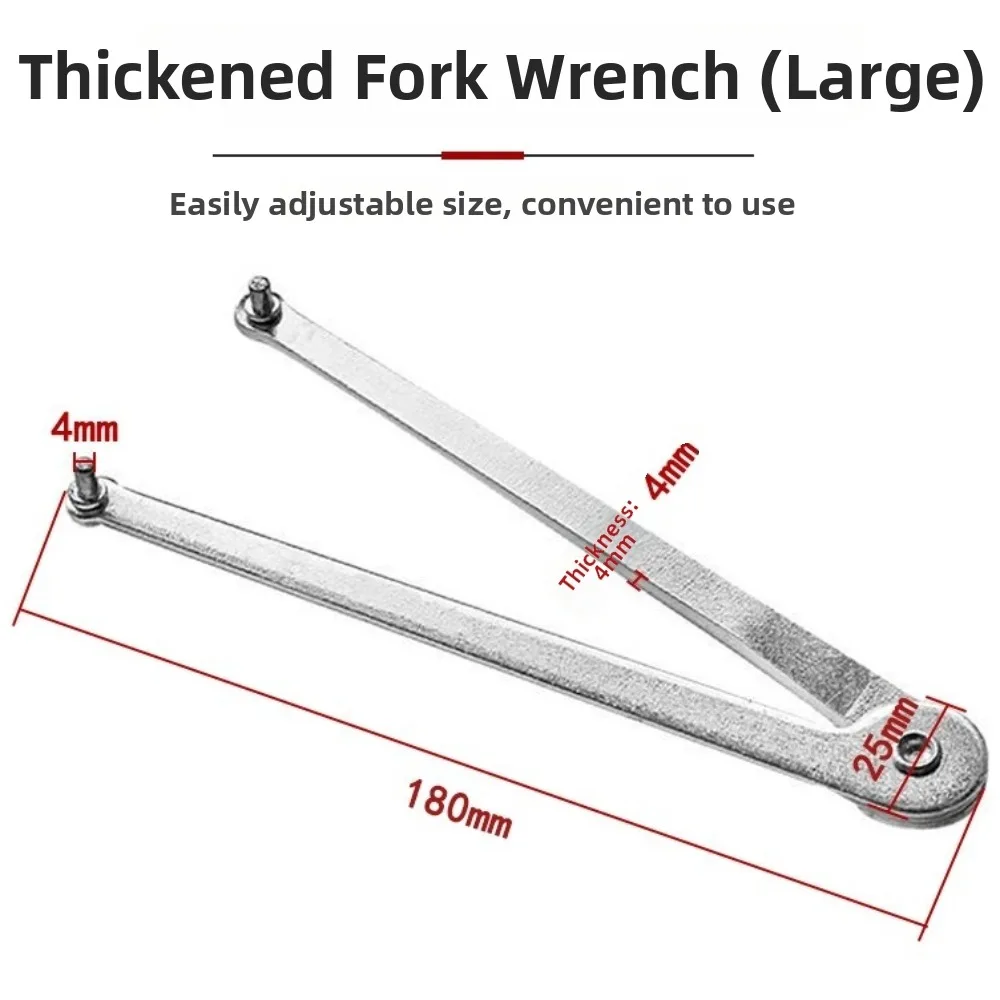 Universal Angle Grinder Wrench Adjustable Steel Material Round Nut Pliers Detachable Multi-Functional Hand Tool Wrench