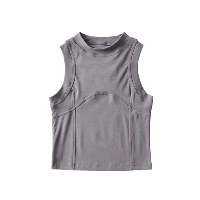 

New Tank Top O Neck Crop Tops Women Summer Solid Camis Backless Sexy Camisole Fashion Casual Tube Female Sleeveless Cropped Vest