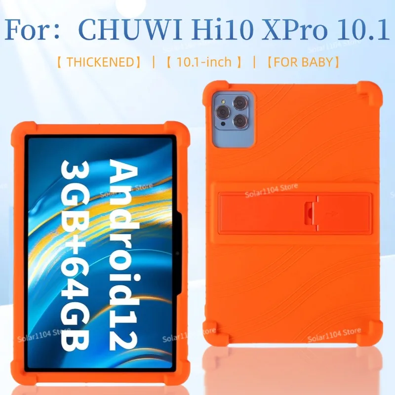 

Противоударный чехол для планшета CHUWI Hi10 XPro 10,1 дюйма, 4-угольный утолщенный мягкий силиконовый чехол с подставкой