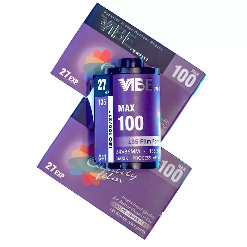 Original 27 VIBE MAX DecarBurized C41 Film Rolls ISO100 135 Color Film Applicable For Kodak Film Camera (Expiry Date: 6.2025)