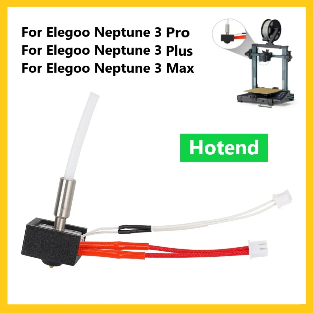 

Hotend Kit For Elegoo Neptune 3 Pro/Plus/Max Heatbreak Heated Block Heating Rod 24V 40W Thermistor 3D Printer Accessories