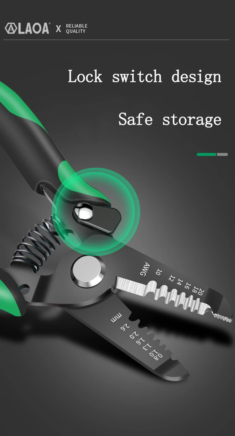 LAOA Taiwan-Hergestellte Industrielle Antistatische Abisolierzange 3-in-1 Spezialzange für Elektriker-Wartung – Detail 2