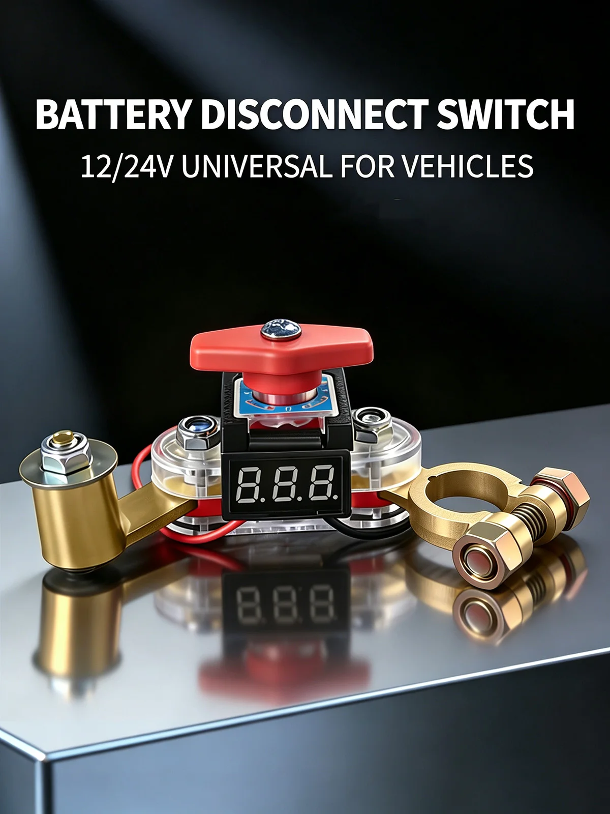 Motorcycle Battery Disconnect Switch 12V 24V Universal Auto Parts Bidirectional Rotating Power Cut Off Anti Leakage Protector