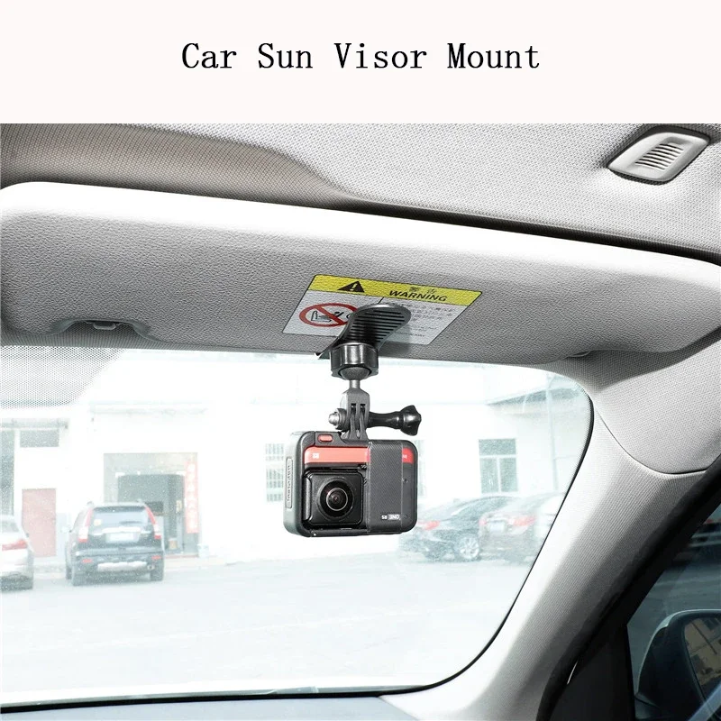 Car Sun Visor Clip Mount Quick Release Clip Mount VLOG/Video Holder for/GoPro/Insta360/DJI Osmo Camera Smartphone Accessories