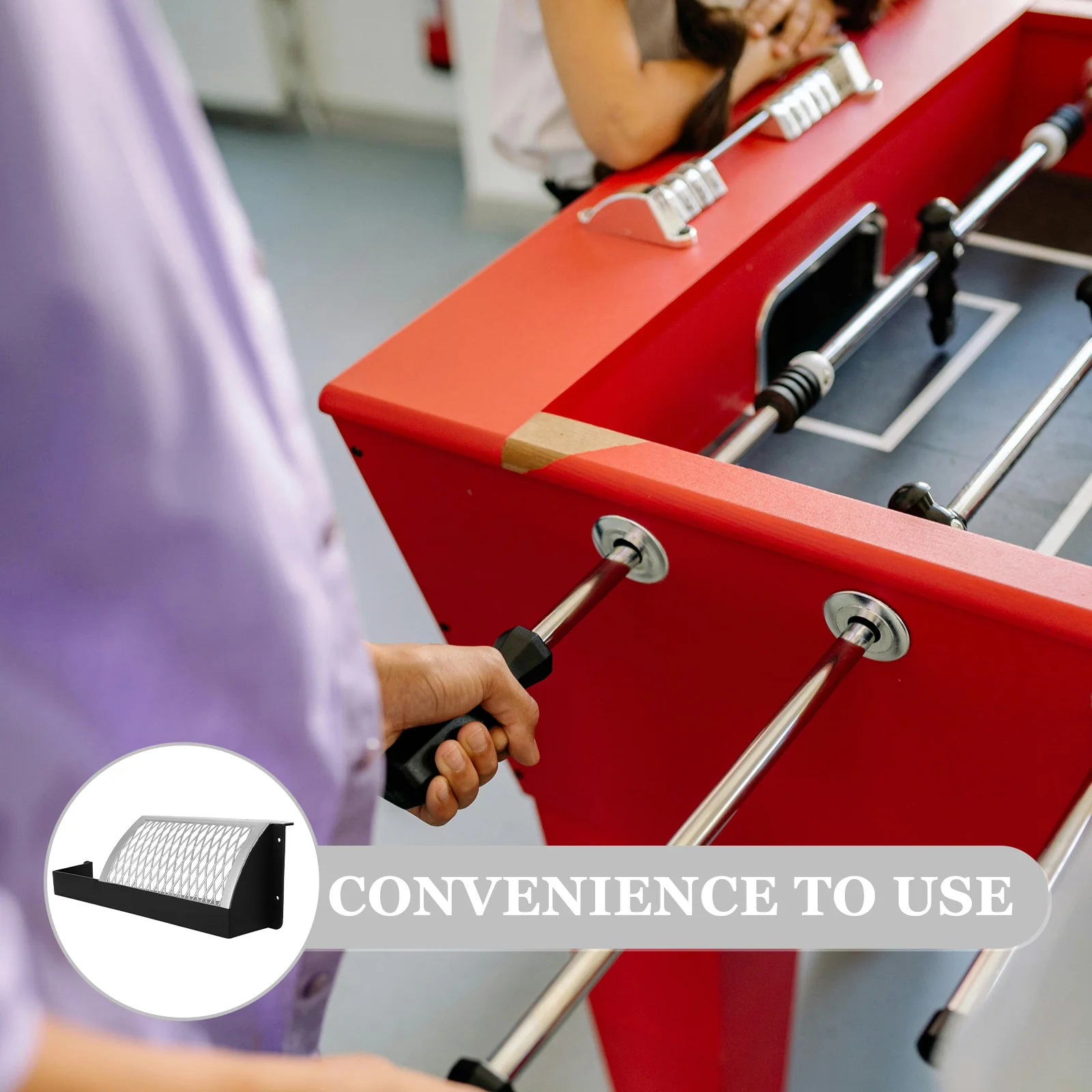 2 قطعة صندوق حامل كرة طاولة فووسبالل منظم تخزين شبكي للأطفال ملحقات ألعاب ممتعة عائلية محمولة باللون الأسود والرمادي #4