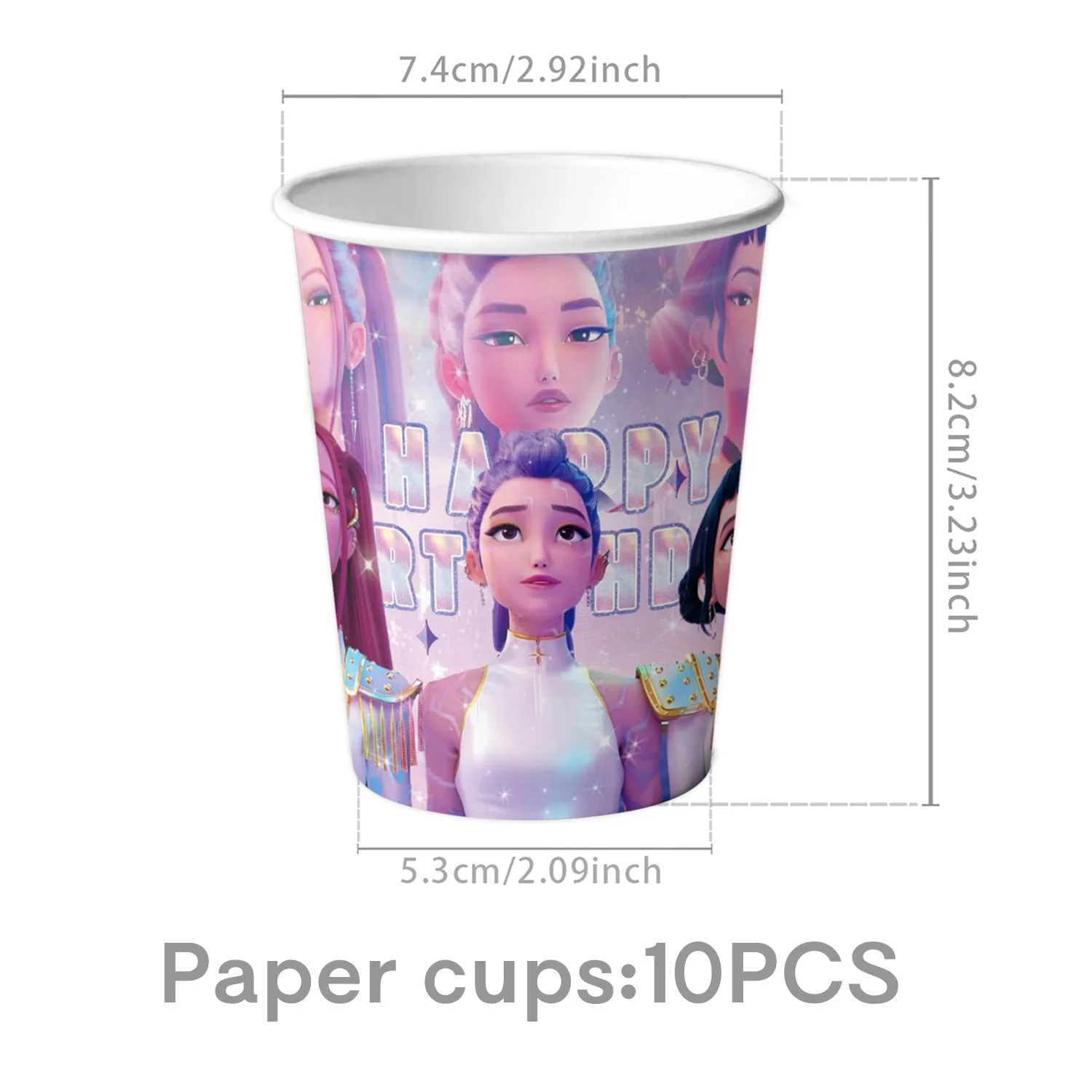 Cartoon Anime Geburtstagsparty Dekorationen Papier-Tischgeschirr Servietten Tischdecke Teller Becher Geburtstagszubehör Hintergrund Notizen Armband – Detail 3