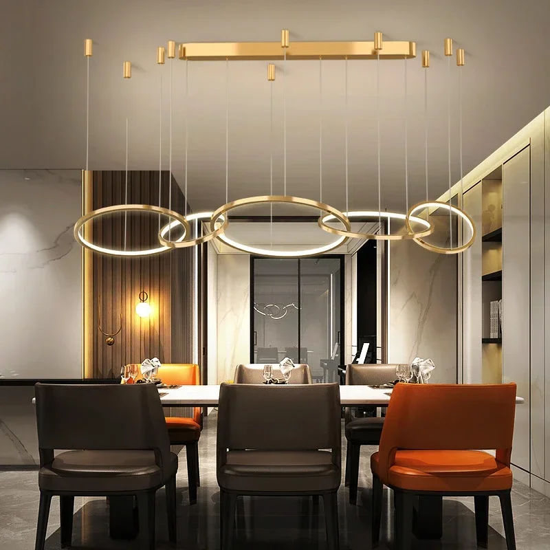 

Modern Circular LED Pendant Light for Living Dining Room Food Tables Bedroom Designer Chandelier Home Decor Lusters Luminaires