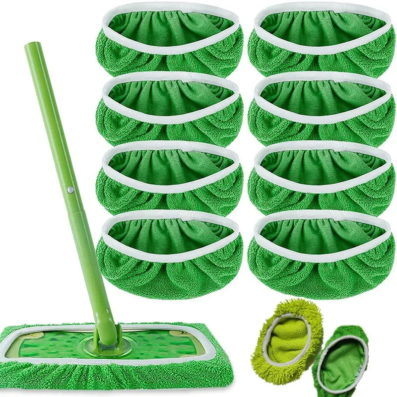 Es ist kompatibel mit Swiffer-Wischtuch, waschbarem, wiederverwendbarem Wischtuch, Flachwischer und Ersatzstoffbezug