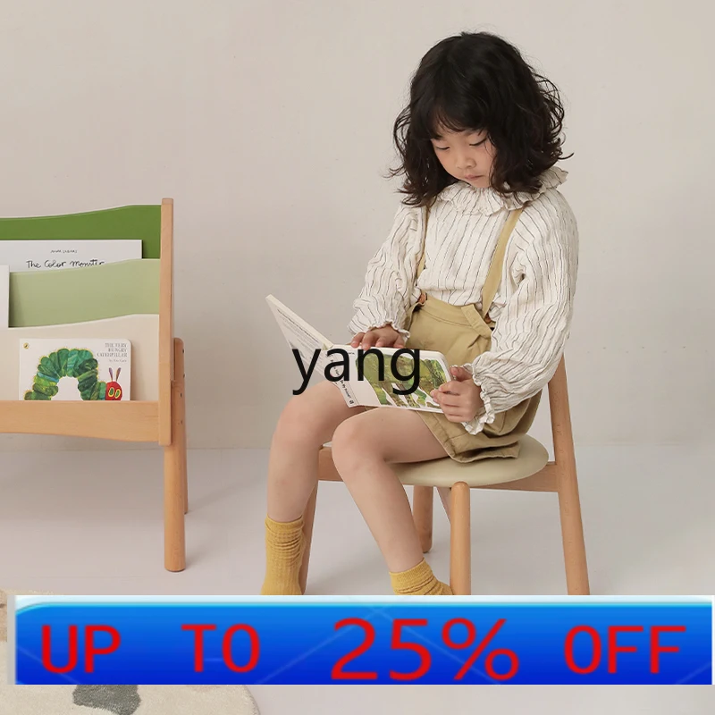 Kursi belajar kayu solid LMM, dudukan kayu