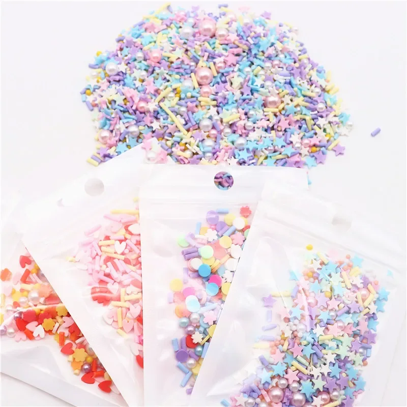 10g Slime Crystal Mud Epoxy Accessory Clay Slices Small Fresh Beaded Polymer Clay Xmas Mixed Series Flake Sprinkle Hairpin Decor