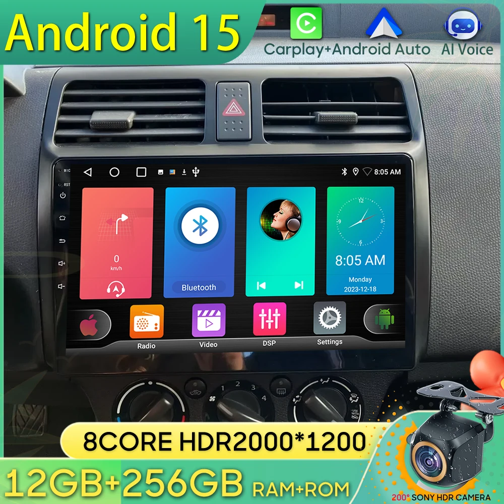 

Android 15 Car Radio For Suzuki Swift 2003 - 2006 2007 2008 2009 2010 GPS Navigation Android Auto Display Display 4G No 2din DVD