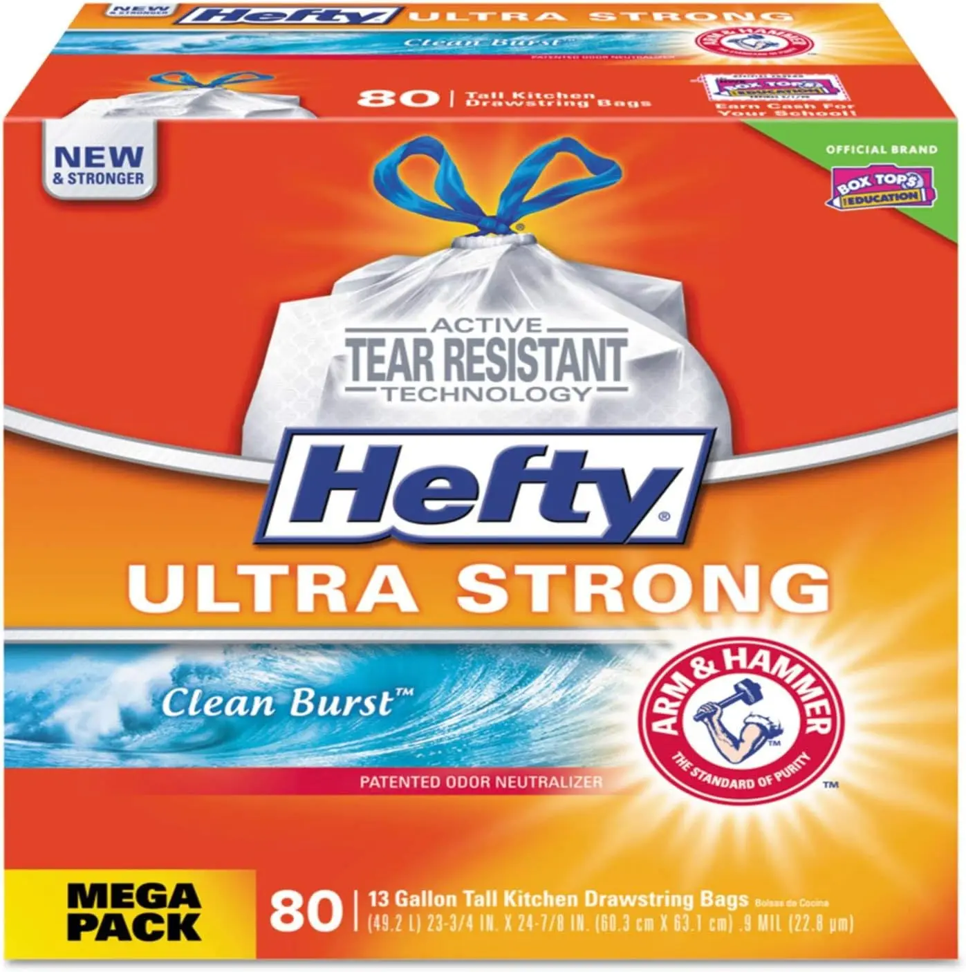 

E84558CT Ultra Strong Scented Tall White Kitchen Bags, White, 240/Carton