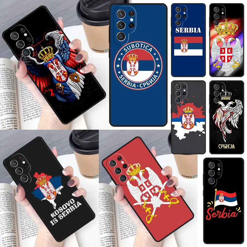 Serbia Flag Phone Case for Samsung Galaxy S26 Ultra S25 S24 S23 S22 S21 S20 Note10 Plus FE Cover