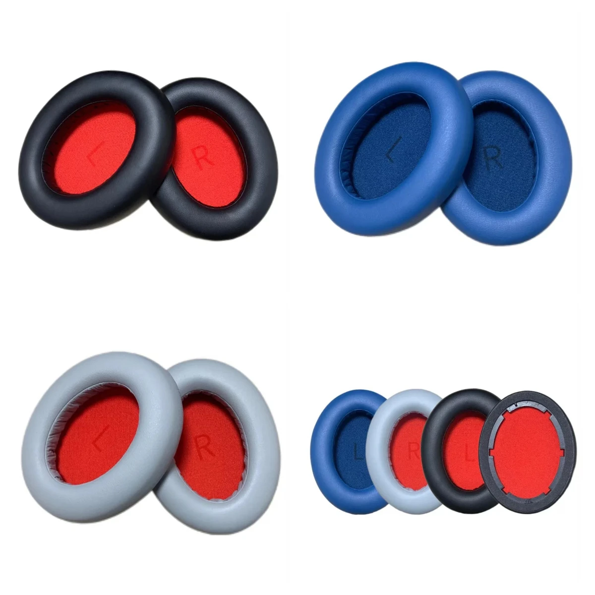

Leather Ear Pads for 1MORE SonoFlow headset Replacement original noise cancelling Protein skin / Mesh memory sponge Ear Pads
