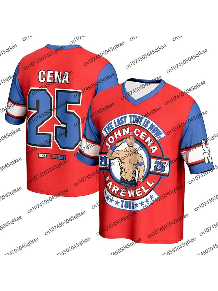 

2025 New Arrival John Cena ProSphere Youth Royal Rumble Football Jersey Oversize Casual Quick drying Training V-neck Tshirt