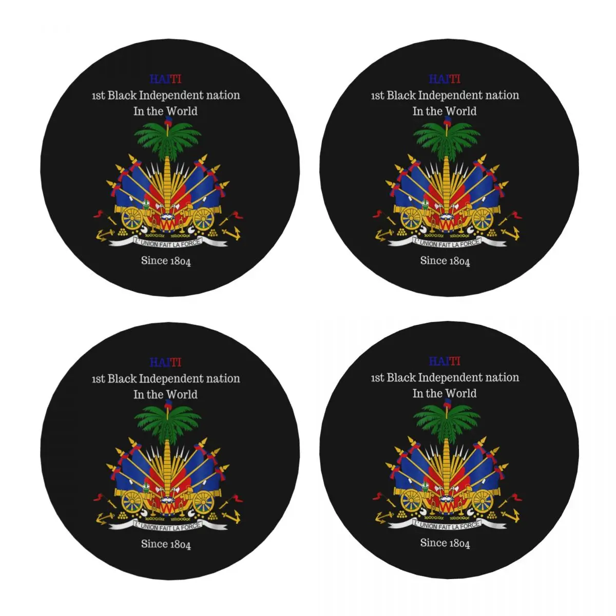

Haitian Flag Great For Independence Day Celebration Coaster Ceramics Heat Resistant Mat Table Mat Placemats Table Coffee Mat