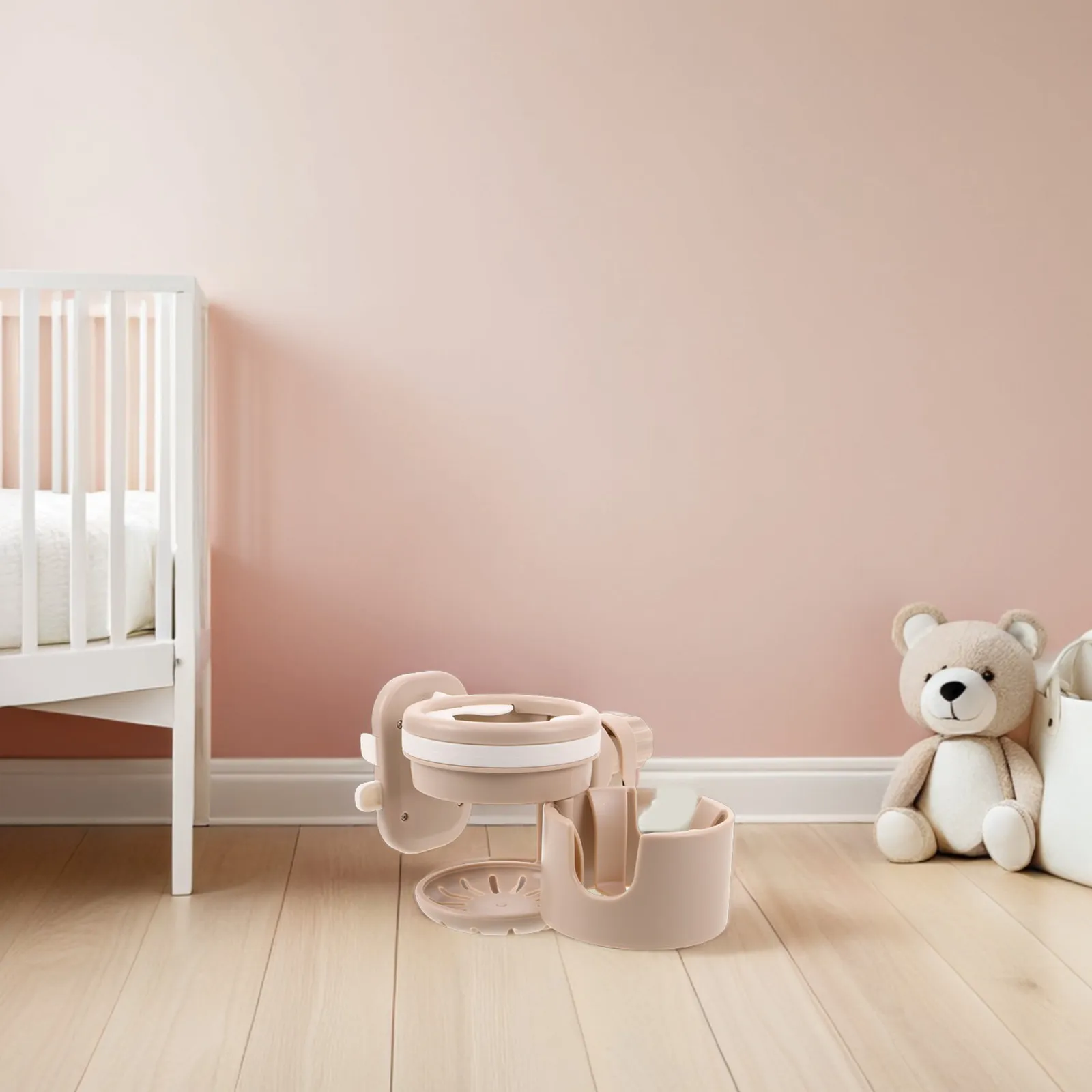 

Stroller Cup Holder Phone Mount 3 in 1 Pram Water Bottle and Milk Bottle Organizer Pushchair Drink Holder for Cell Phone