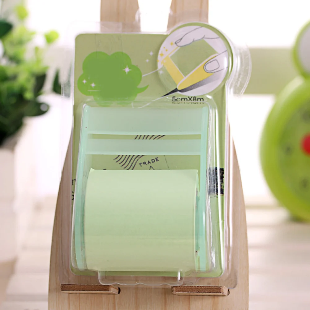 4Pcs Sticky Notepads Roll Super Self-Stick Notes Tape Dispenser Memo Pad Home School Office Removable Cleanly Smooth Surfaces