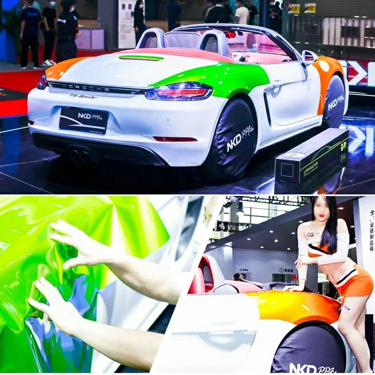 7.6 mil factories ceramic tint for car paint protection film green purple coating invisible tpu  ppf manufacturers car glo