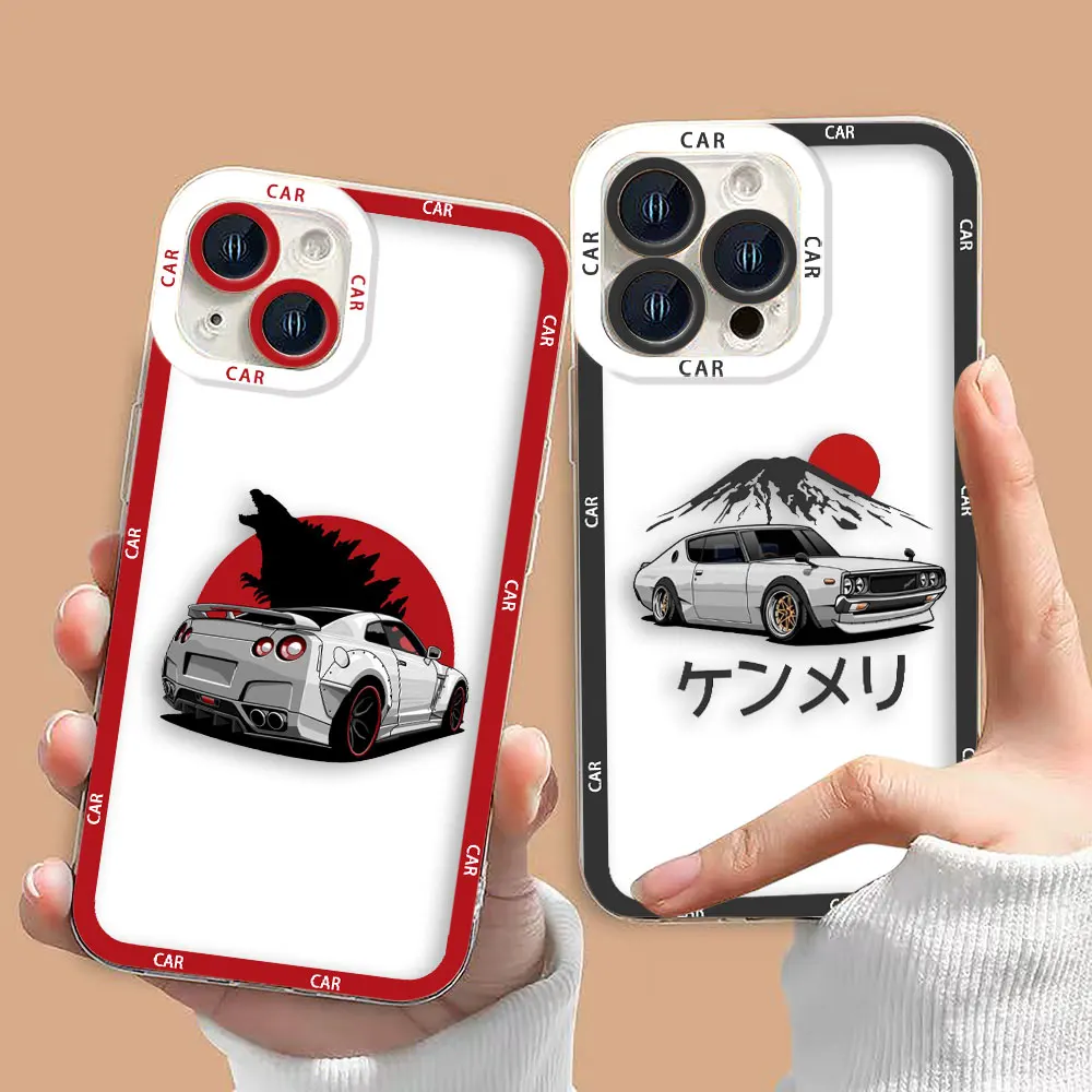 سريع غاضب السيارات الرياضية واضح جراب هاتف ل Redmi K40 K60 15C 14C 13C 13 12 12C 10 10C 10X 10A 9 9C 9T 9A 8 7 A1 A2 A3 A5