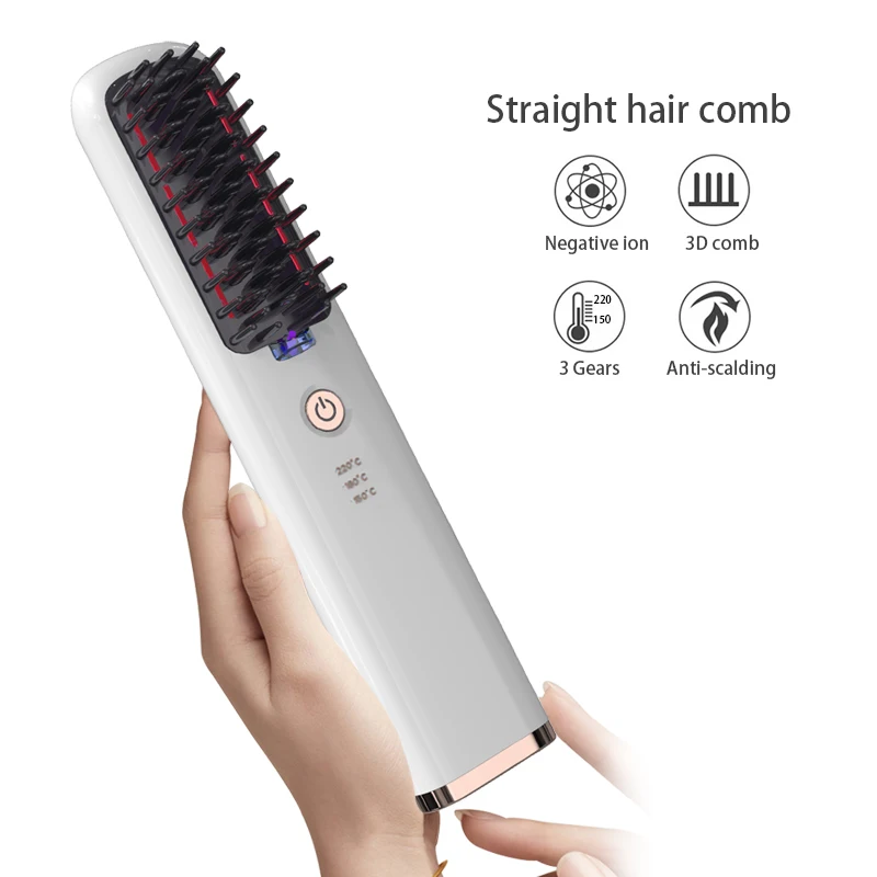 

QXXZ Straight Hair Comb Intelligent Heating Straightener Electric Ceramic Women's Hair Brush Styling Tool Free Shipping