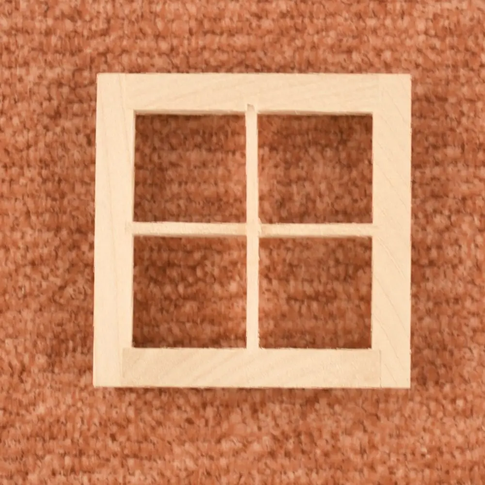 เด็กของขวัญของเล่น 1/12 ตุ๊กตาเฟอร์นิเจอร์ Miniature ตุ๊กตาอุปกรณ์เสริมแผ่นแก้วตุ๊กตาเฟอร์นิเจอร์ไม้กรอบบ้านตุ๊กตาหน้าต่าง