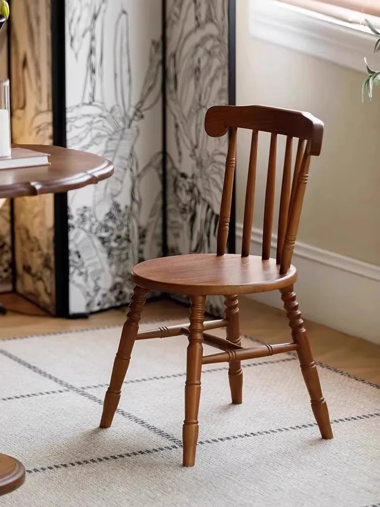Meuble De Cocina Silla De Comedor De madera maciza Sillas simples De ocio para el hogar Sillas traseras Sillas De Comedor Складно© Стул Cadeira nueva