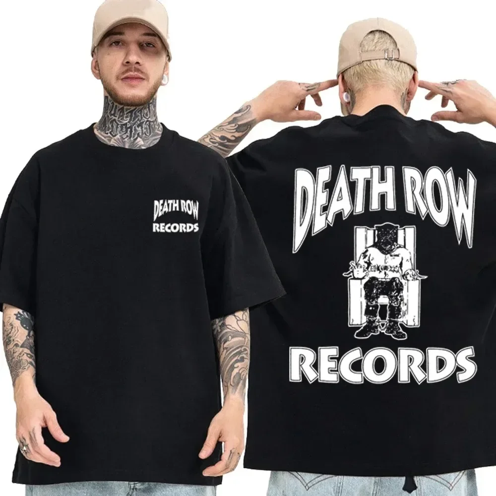 Death Row Records Dr Dre Tupac T-Shirt New Fashion Streetwear Tee-Shirt O-Neck Hip Hop Tshirts Men Unisex Top