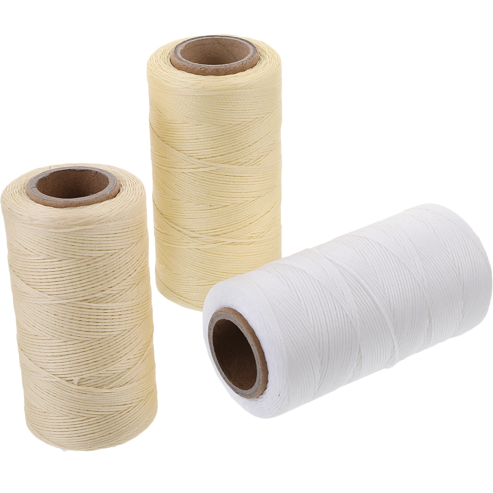 

3PCS Waxed Line Braided Thread Flat Stitching Cord Sewing Durable 150D Polyester Ideal Projects Repairing Shoes
