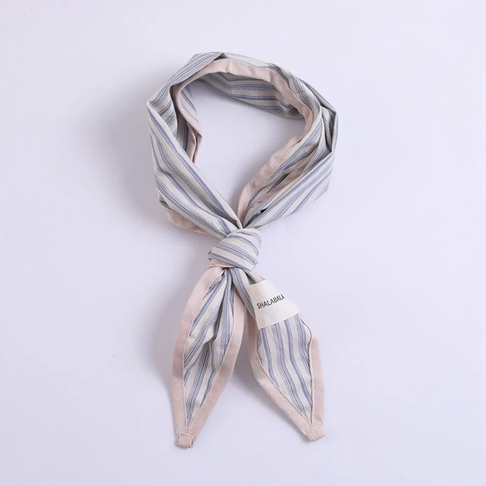 

Vintage Korean Children's Scarf Plaid Striped Triangle Bandana Boys Girls Sweet Waist Scarf Neckerchief