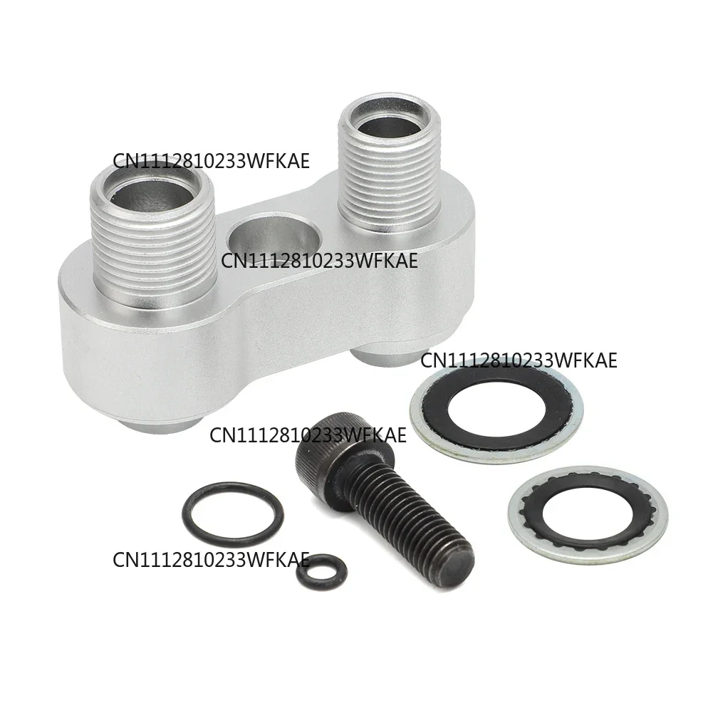 LS GM R4 AC Compressor Straight Adapter Fitting Kit With Socket Head Cap Screw Sealing Washers O-rings CNC Aluminum