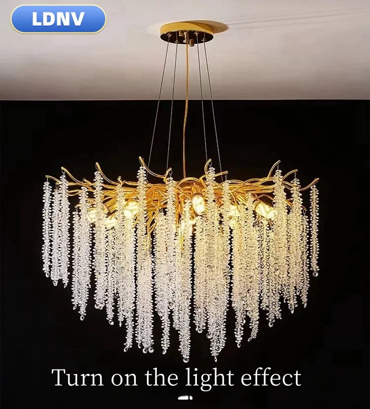 

Modern Ceiling Crystal Chandelier Raindrop Chandelier Kitchen Living Room Dining Room Lamps