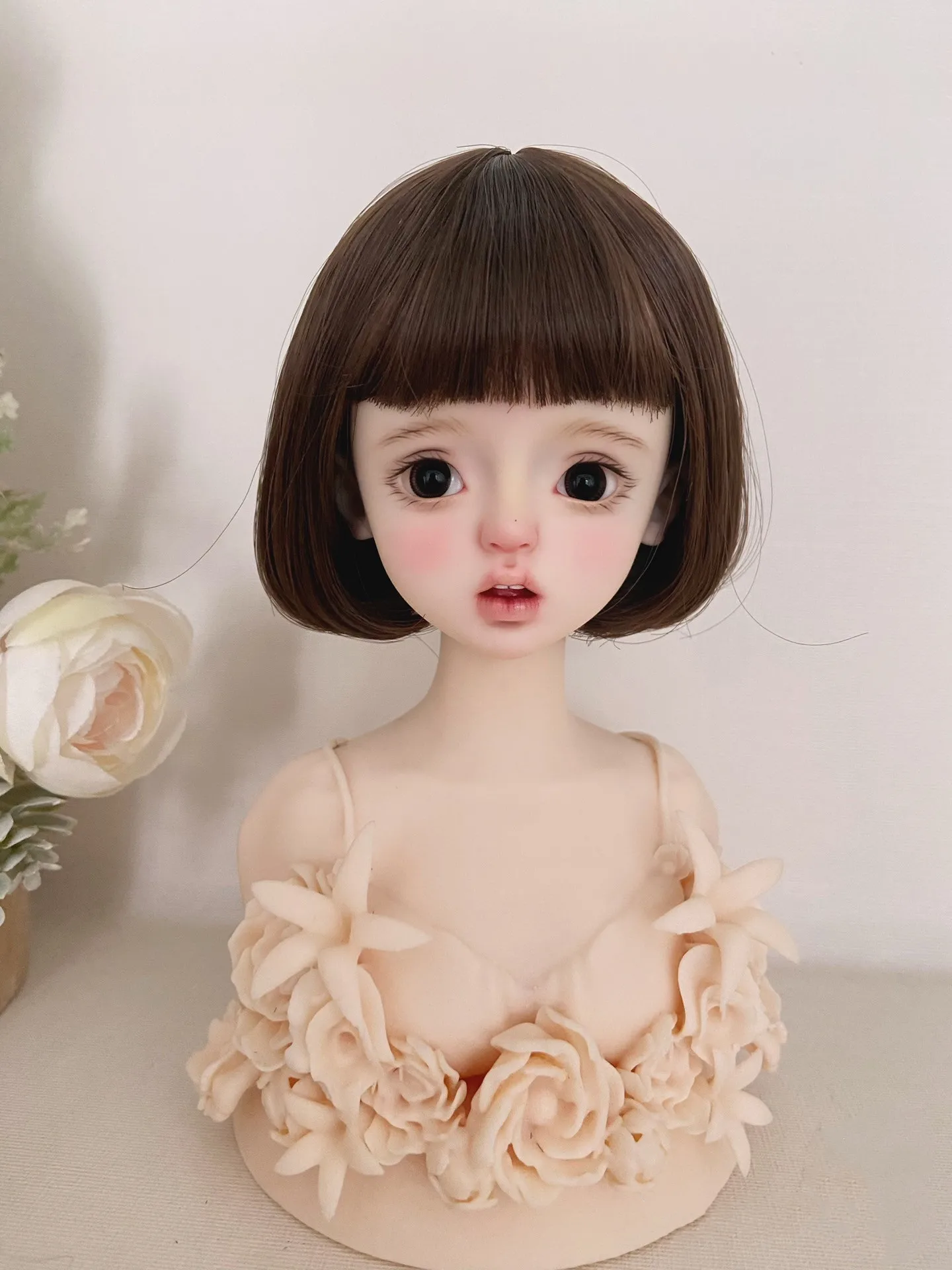 

Doll accessories 1/4 BJD doll wig high temperature silk mushroom doll hair free shipping