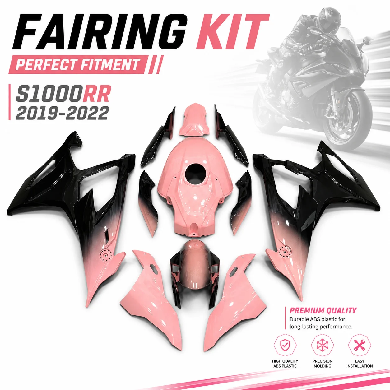 

For BMW S1000RR 19 20 21 22 Painted Fairings Kit ABS Plastic Injection Body Shell Racing Cowl Covers S1000 RR Accessories