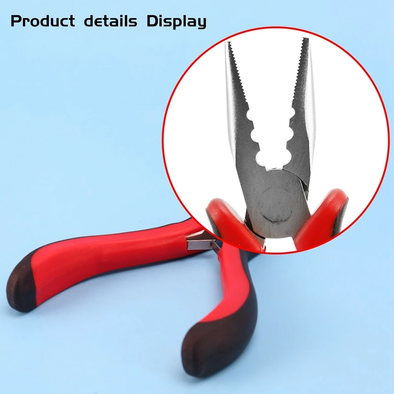 1 Pack 45 Steel Jewelry Bead Crimper Tools Crimping Press Plier For Jewelry Making Red