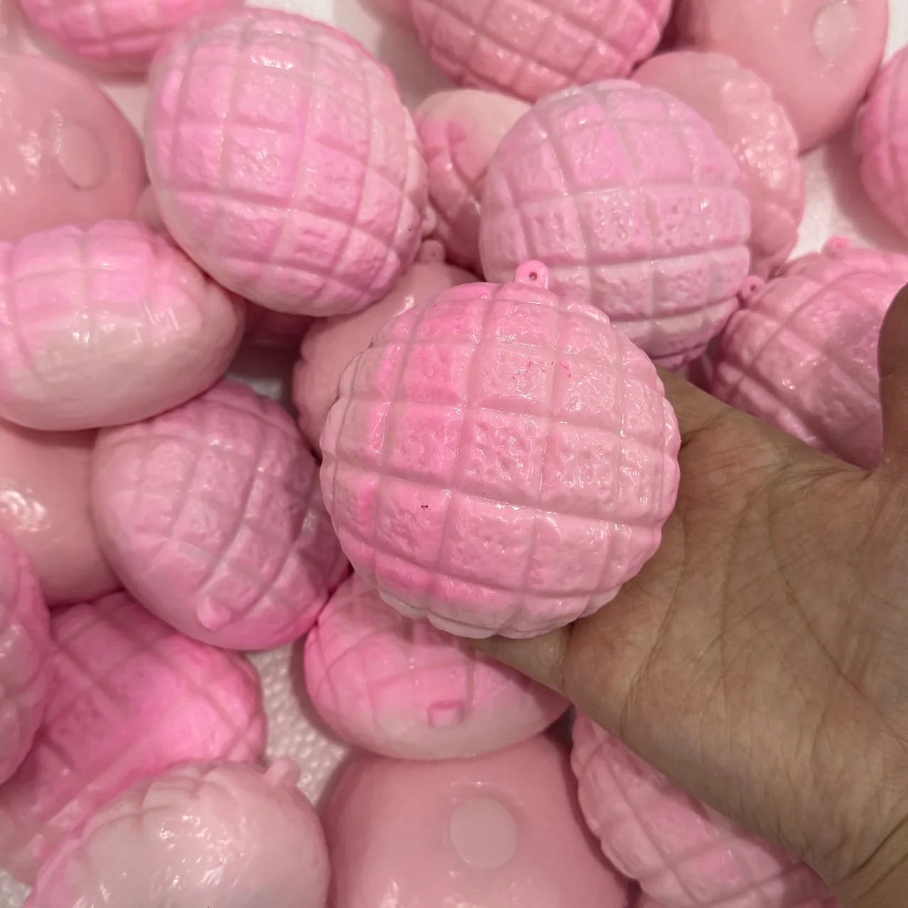Pink Pineapple Bun Stress Ball Toast Squishy Toy Moldable Slow Rebound Squeeze Ball ASMR Sensory Anti Stress Fidget Squeeze Toys image 2