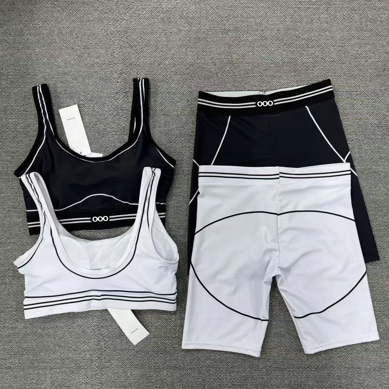 1 pcsWomen Sports Vest Pants Set High Elastic Quick Drying European American Fashion Gym Running Fitness Activewear Workout Suit