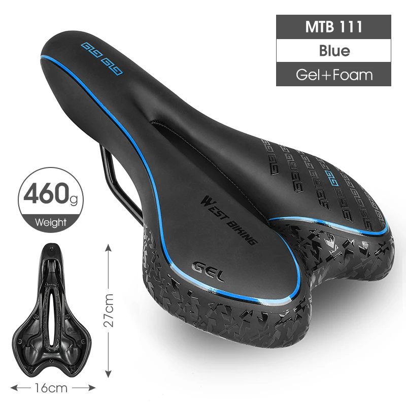 WEST RADFAHREN MTB Gel Komfort Fahrrad Sattel Schaum Rennrad Schmerzlos Sitz PU Leder Vielseitig Radfahren BMX Sattel Fahrrad Teile