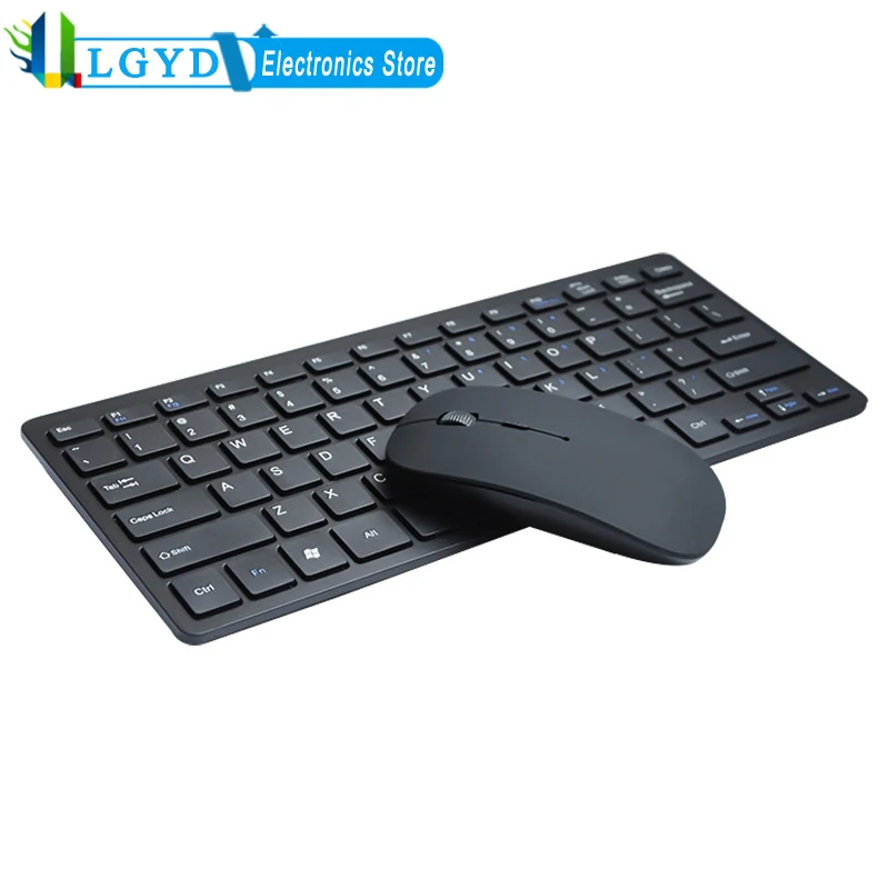 2 in 1 Ultra-Thin Mini Wireless Bluetooth Keyboard + Bluetooth Mouse Set, Support Win / Android / IOS System