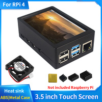 Raspberry Pi 3.5 inch Touch Screen 450*320 LCD Resistive Screen for Raspberry Pi 4B 3B+ 3B Zewo 2W Optional Fan RPi 4B Case