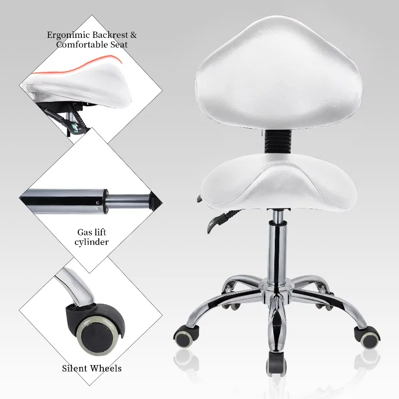 Classic Stainless Steel Base Load-bearing 150KG Chair Leisure Saddle Chair Suitable for Small Clinic Stools