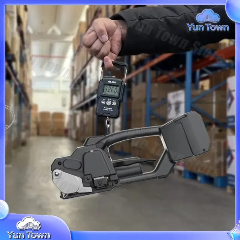 V3 Electric Strapping Machine for 7-19mm PET PP Strap Portable Automatic Packaging Tool Hot Melting Baler Digital Display for