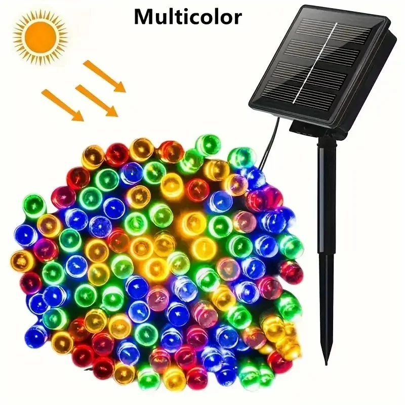 OKAL RED EAST Outdoor Solar Lichterkette LED Weihnachtsdekoration, Lichterkette Solar Lichterkette Garten Weihnachtsdekoration Licht 6