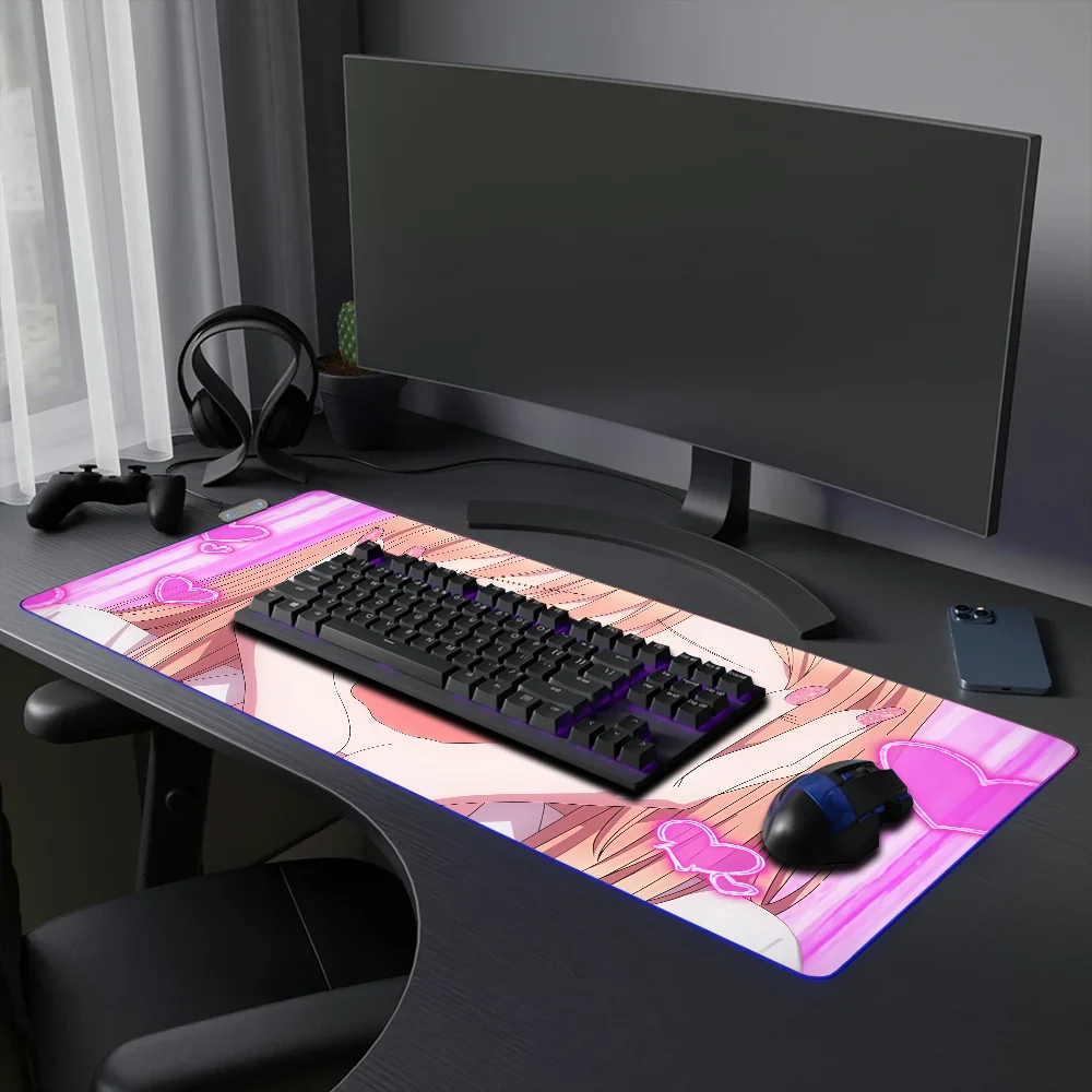 لوحة ماوس ألعاب كيتاجاوا LED وسادات مارين بإضاءة خلفية مطاطية لسطح المكتب XXL RGB Desk S Micro USB