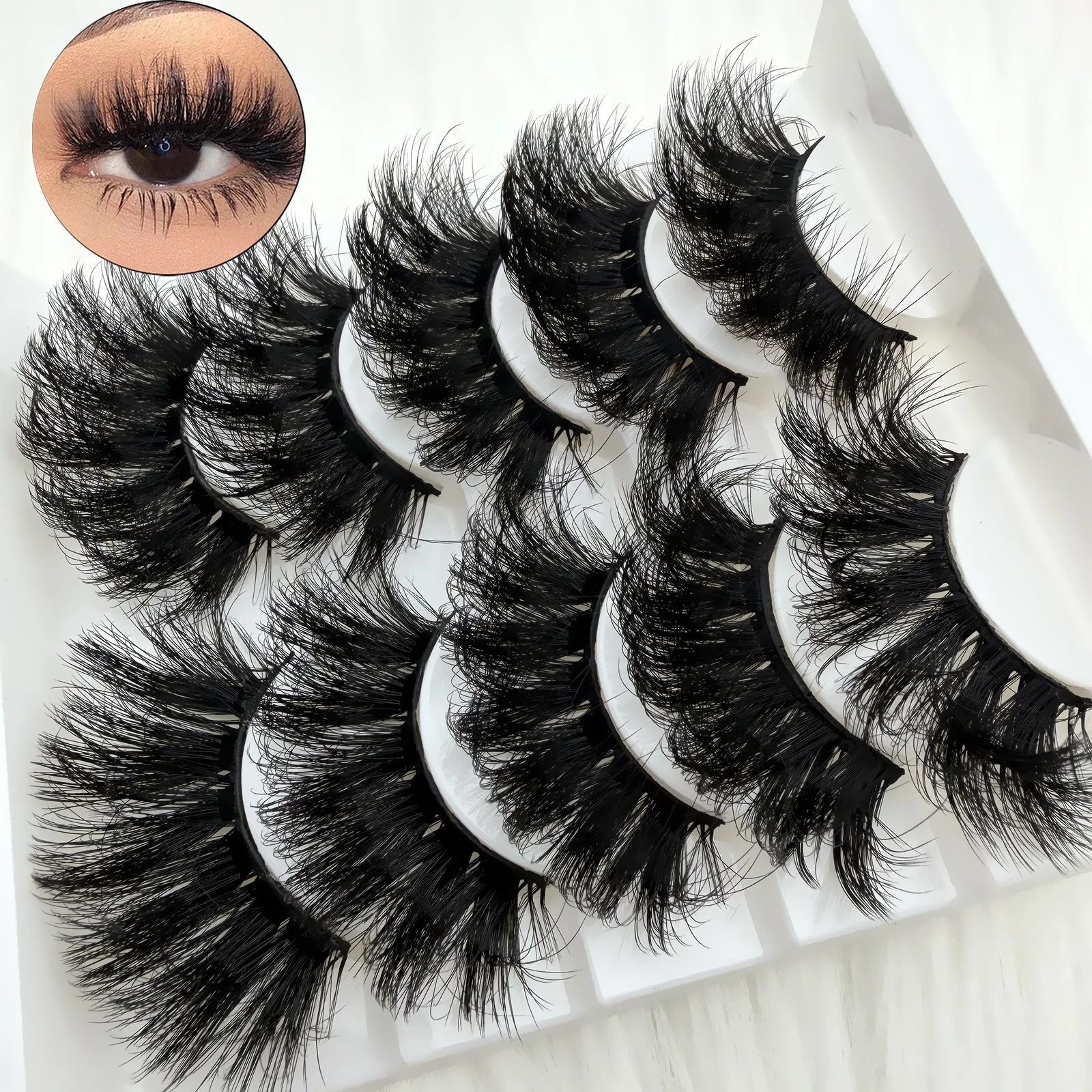 5 أزواج ثلاثية الأبعاد فو المنك جلدة حجم درامي رموش سميكة رقيق الرموش الصناعية الطبيعية سميكة دراماتيكية فو رموش بالمنك #1